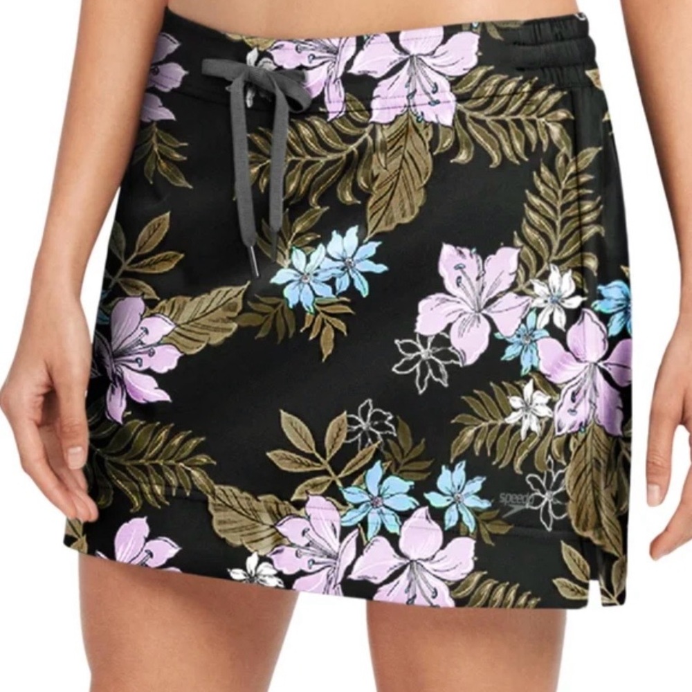 Speedo Swim Skort with UPF 50+ in Tropical Floral Print, EUC, Sz. XL